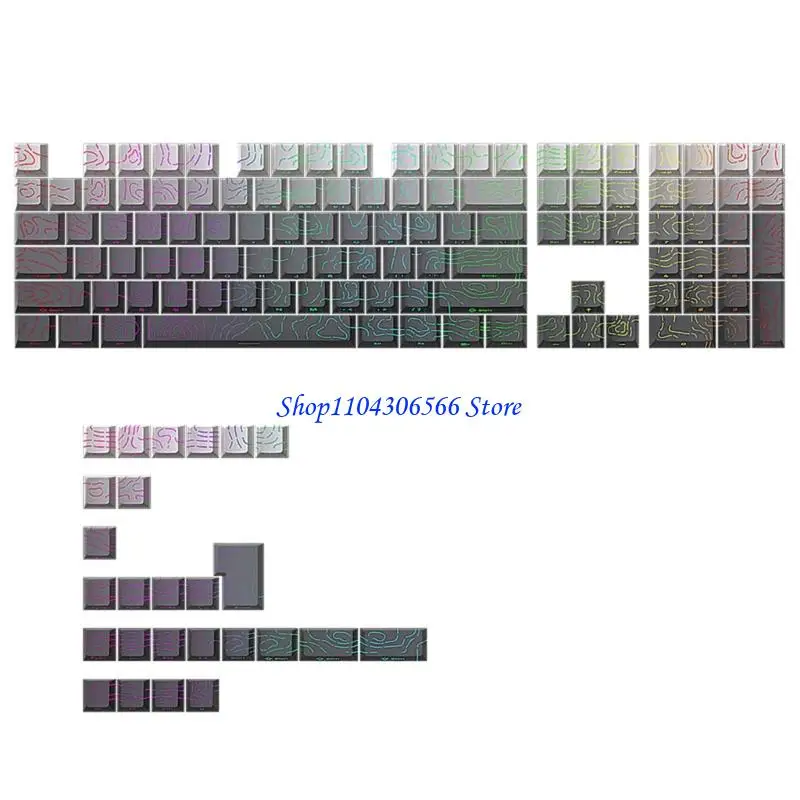 Фото 02DD PBT Keycaps Contour4.0 Боковая печать для механических клавиатур 61, 64, 68, 75, 84, №4