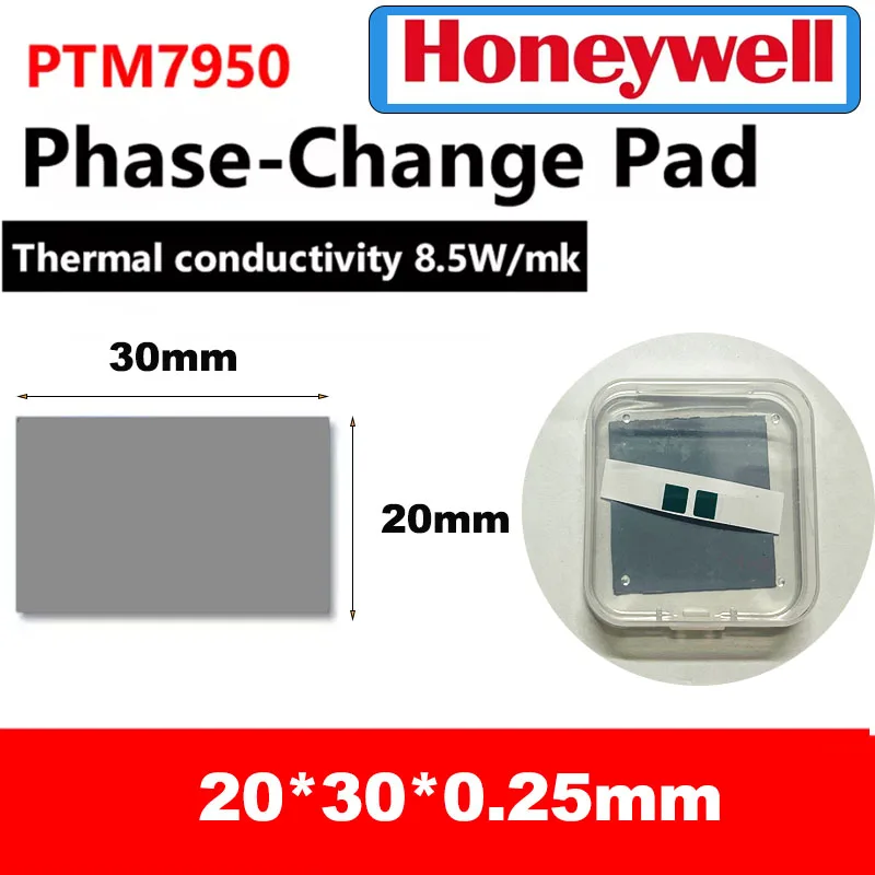 Фото Honeywell PTM7950 0,25 мм Phase Change Pad 8,5 Вт Процессор Термопрокладка Ноутбук/ЦП/ГиПУ Радиатор 40x40 20x30 Термопаста Смазка №1