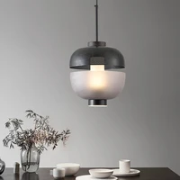 new creative sandwich glass pendant light nordic designer hanglamp led lighting for living room dining room suspension luminaire