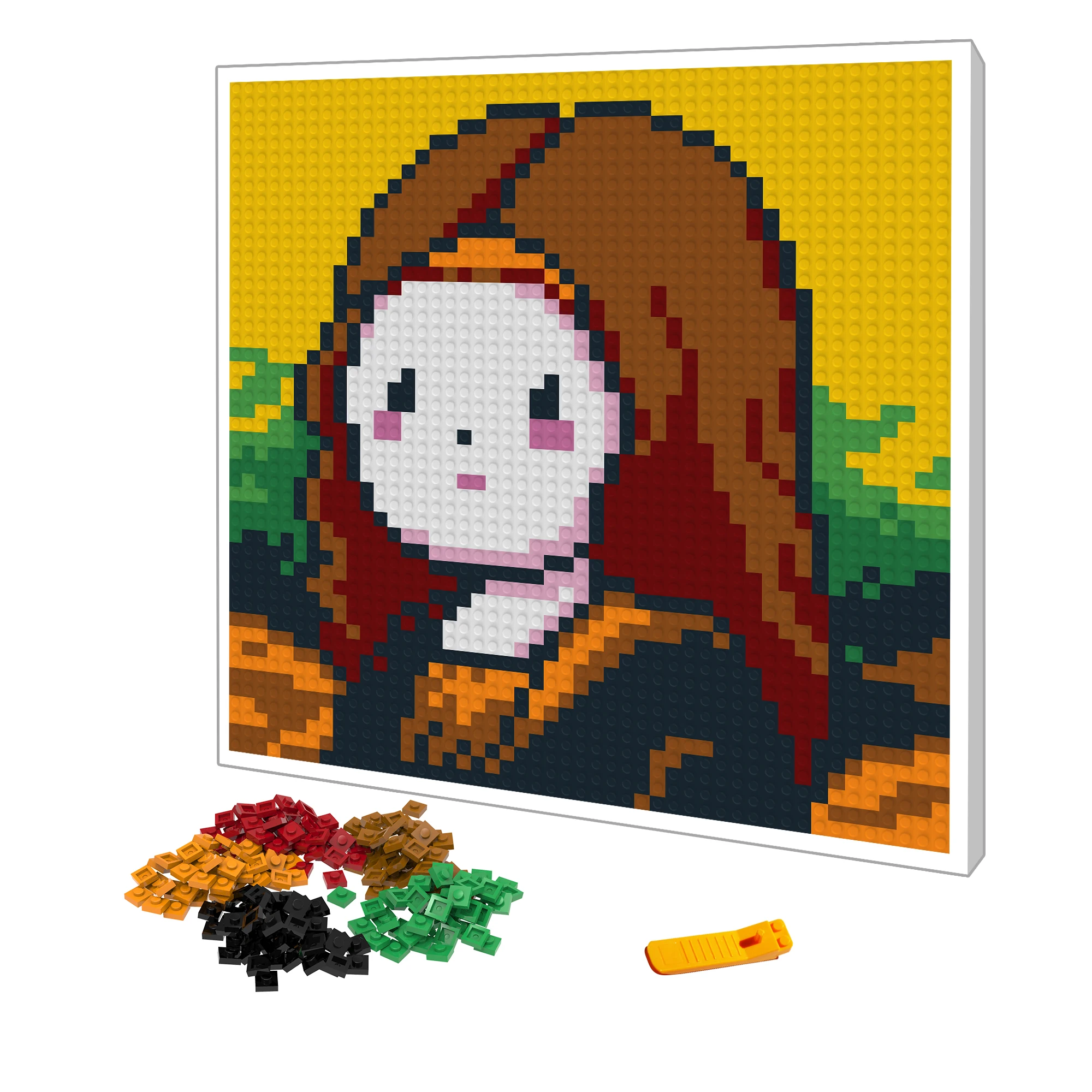 

Cartoon Girl Pixel Mosaic Art Plastic Girls Building Blocks Toy Building Kit Construction Educational Toy 2583 PCS