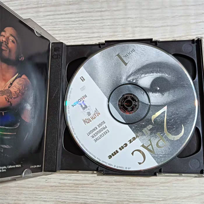 Фото Музыкальный CD-диск Рэп 2Pac Тупак Амару Шакур, альбом All Eyez on Me, 2 шт., музыкальная запись, для косплея, Walkman, автомобильные саундтреки, подарочная коробка, музыка для вечеринок №2