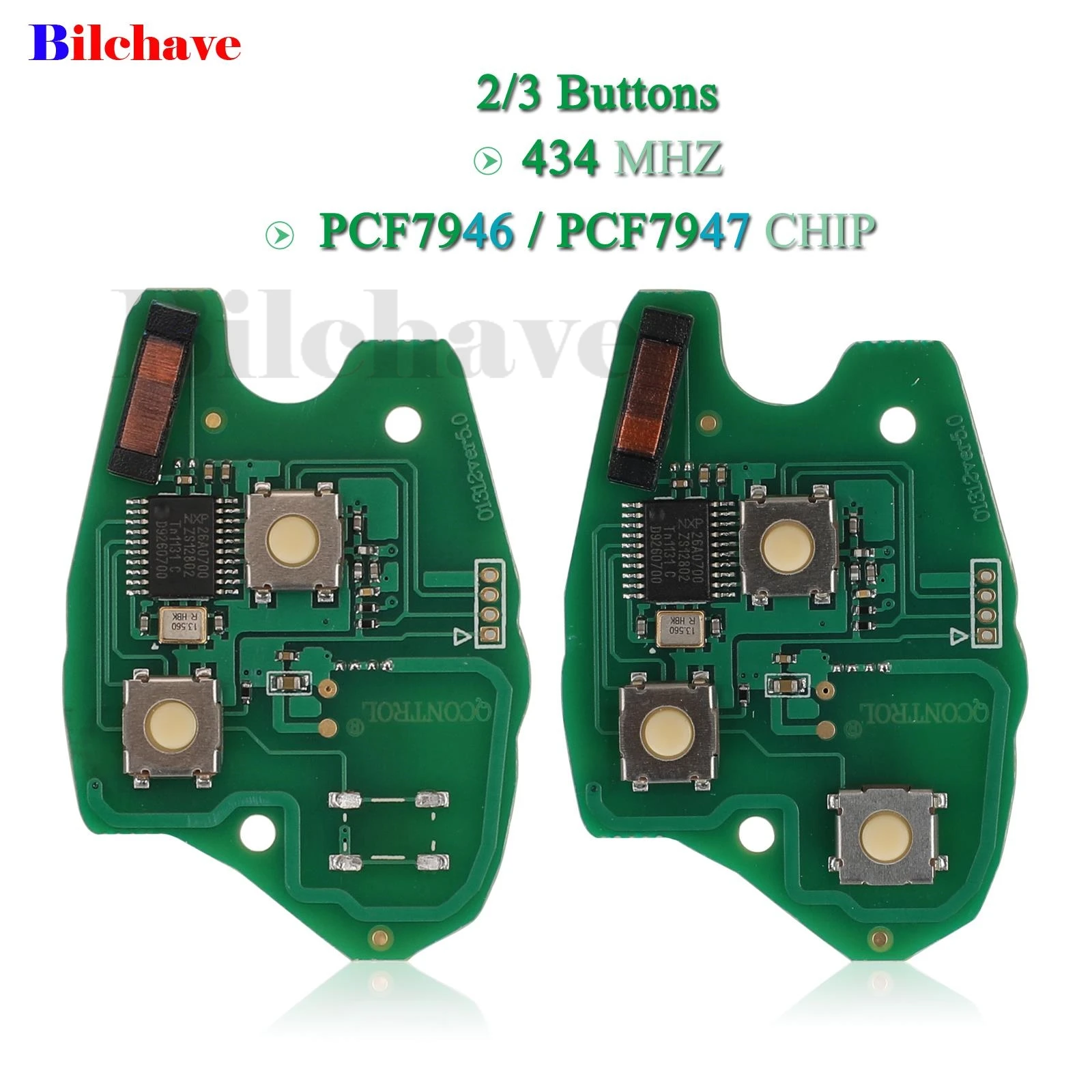 Jingyuqin 2/3 кнопки для Renault Clio Scenic Kangoo Megane дистанционный ключ печатная плата 434 МГц ID46