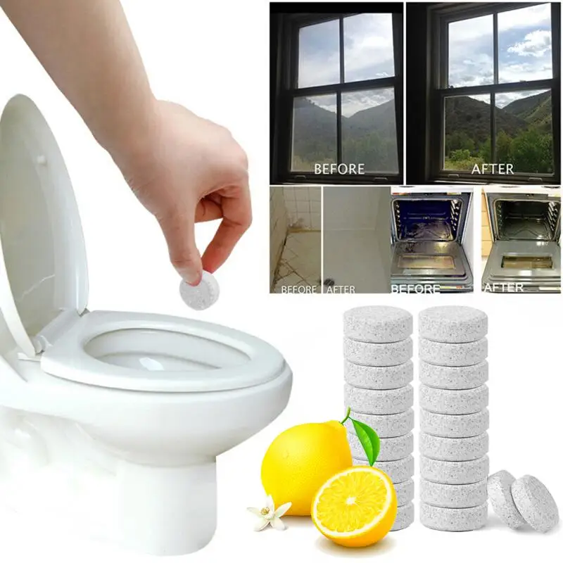 

2/4/5PCS 1/10/Multifunctional Effervescent Spray Cleaner Concentrate Lemon Home Cleaning Stain Remover White Effervescent Tablet