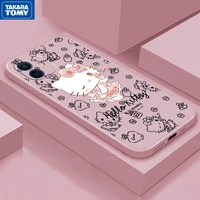 hello kitty cute case for iphone 11 7 8p x xr xs xs max 11 12pro 13 pro max 13 promax 2022 cartoon cute soft shell phone case