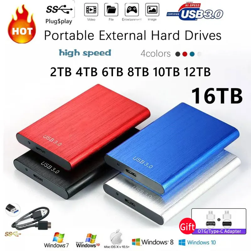 Внешний жесткий диск USB объемом 1 ТБ портативный HD Externo 2 4 8 16 3 0 быстрая передача