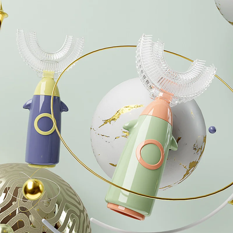 

U-образная детская зубная щетка для детей 360, детская зубная щетка для детей, силиконовые детские зубные щетки, чистящий костюм