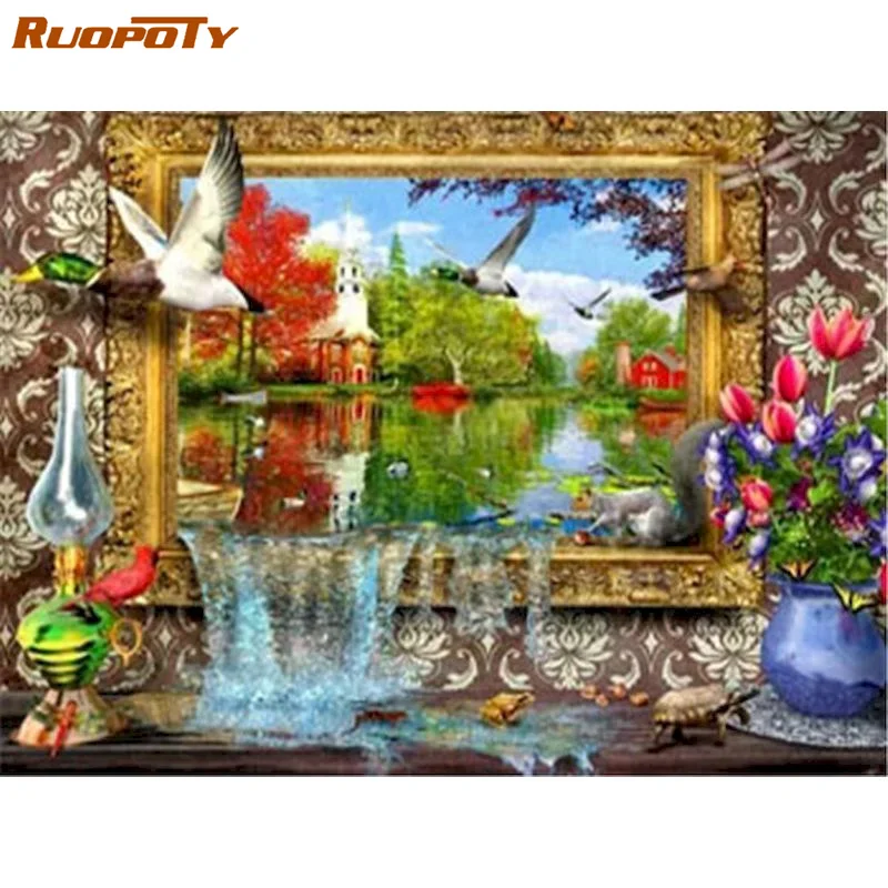 

Full Square/Round Drill 5D DIY Diamond Painting "Scenery" Embroidery Cross Stitch 5D Picture Of Rhinestone Frame Home Decor Gift