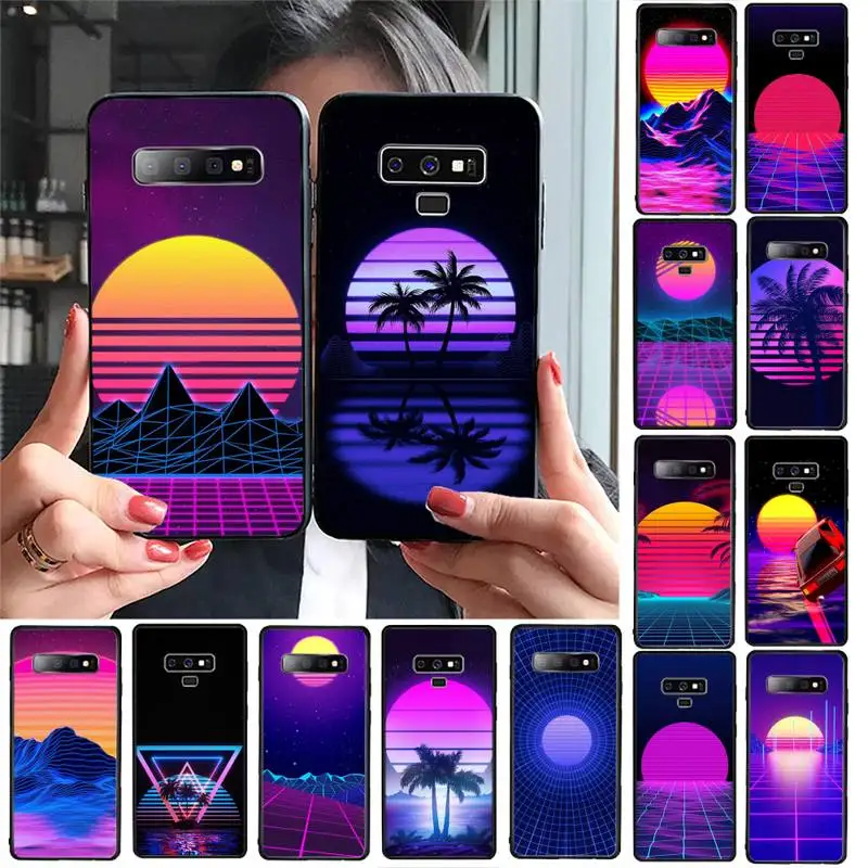 TOPLBPCS Synthwave Retro 80s неоновый красочный чехол для телефона Samsung Galaxy S20 S10 Plus S10E S5 S6 S7edge S8