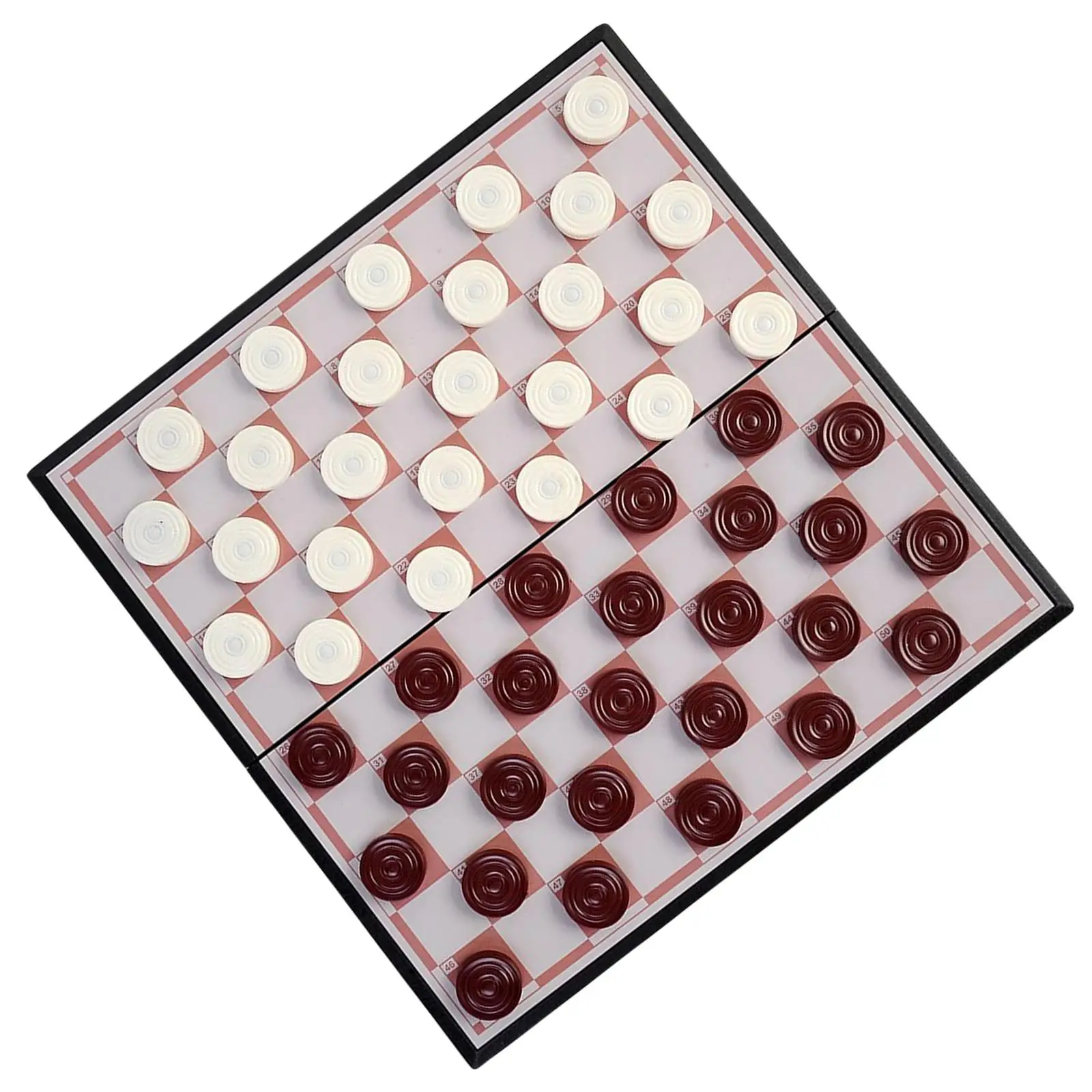 

Magnetic Checkers Board Game Foldable Checkers Board for Child Adults Mini