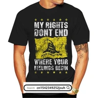 my rights dont end dont tread on me t shirt 100 cotton print mens summer o neck