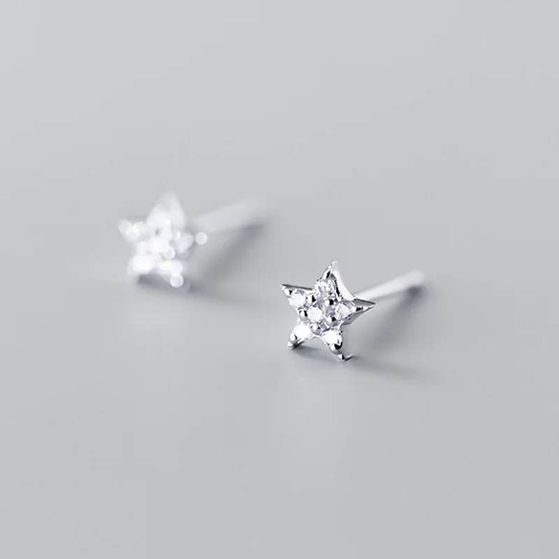 TrustDavis новинка 100% однотонное Настоящее серебро 925 пробы милая маленькая звезда