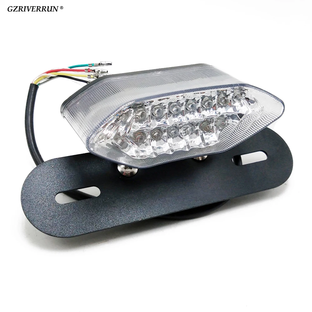 

Taillight Motorcycle Accessories LED Integrated Stop Turn Signal License Plate Bracket Brake Running Sport Street Bike Quad Rear