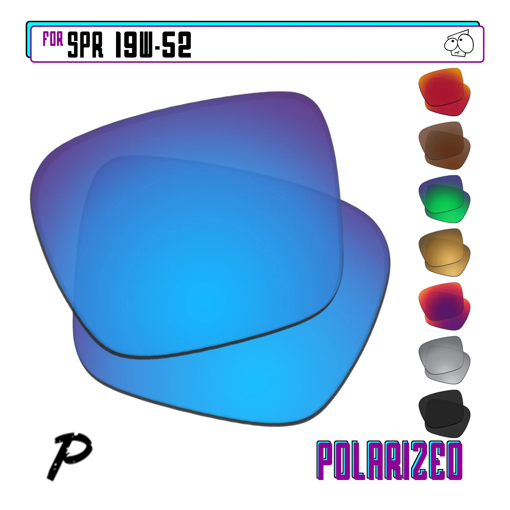 Сменные поляризационные линзы EZReplace совместимые с солнцезащитными очками Prada SPR