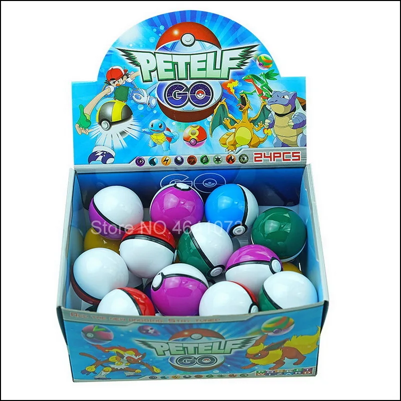 

5 Cm 24 Pcs / Set Pokemon Figures Cartoon Pet Elf Ball Pokeball Lot Creative Model Anime Toy Master Ball Pocket Pokemons Ball