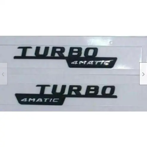 TURBO Black Matte Letters Trunk Emblem Sticker for 4MATIC 3D | Emblems