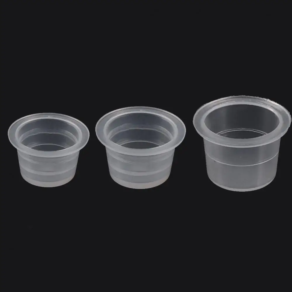 

Tattoo 1000 Pcs Plastic Cups Small Medium Large Pigment Supply Holder Ink Caps