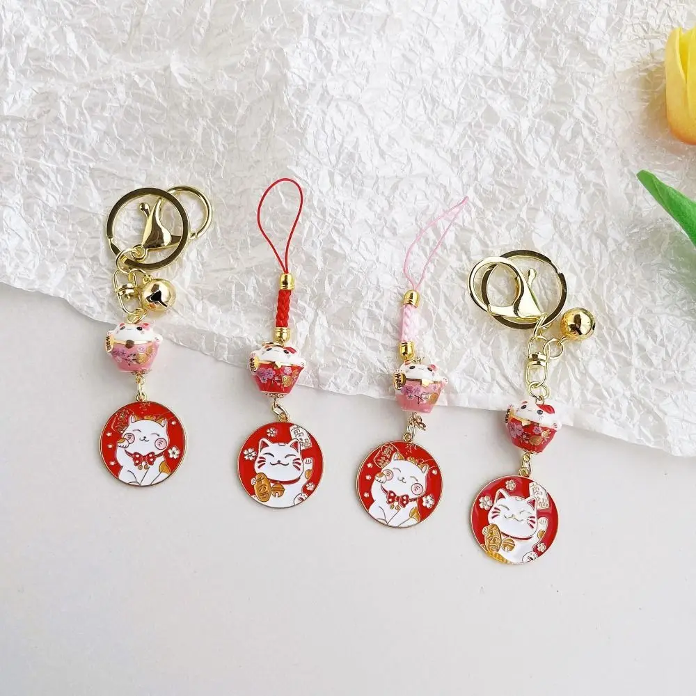 Милый маленький колокольчик Maneki Neko подвеска с мультяшной сумкой керамический