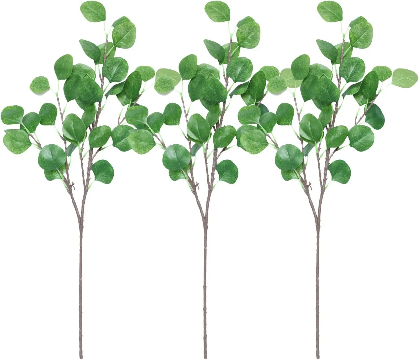 

Artificial Eucalyptus Garland Long Silver Dollar Leaves Foliage Plants Greenery Fake Plastic Branches Greens Bushes