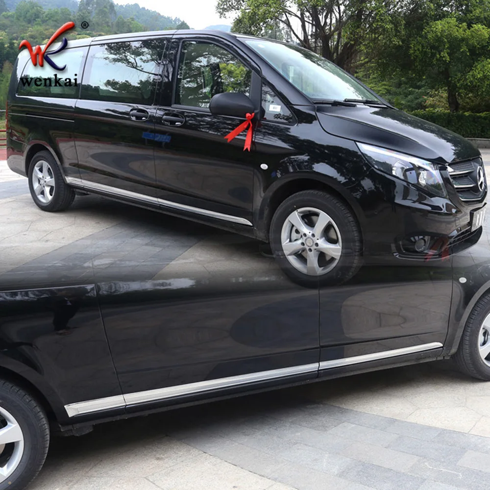 Для Mercedes-Benz V-klase V Class V250 V260 VITO W447 2015- 2019 2021 ABS Хромированная Дверь боковой молдинг