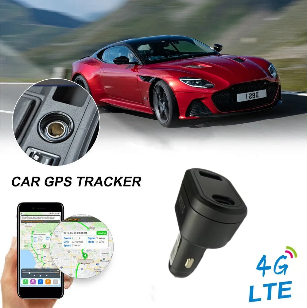 

2G/4G Dual USB Car Cigarette Lighter GPS Tracker ST-909 Car Phone Charger with Free Online Tracking APP Car Chager gps Tracker