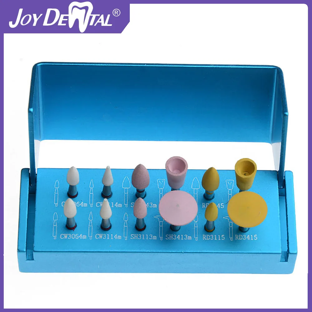 

Dental Porcelain Polishing Kit for Low Speed Handpiece 12 Pcs/Kit