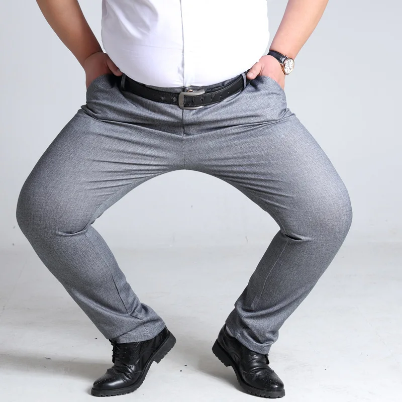 

New Arrival Fashion Suepr Large Autumn Menswear Mens Casual Thin High Waist Comfortable Straight Leg Pants Plus Size 40-48 50 52
