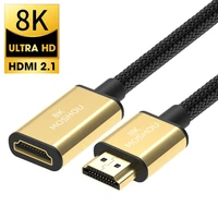 moshou hdmi 2 1 cable adapter 8k 60hz 4k 120hz hdcp2 2 arc extension video cord for ps5 tv projector monitor 8k extension wire