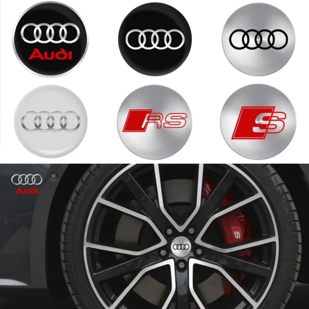 4 шт. 65 мм наклейка на ступицу колеса 3D металлическая крышку ступицы для Audi ABTA5A6 A1S3