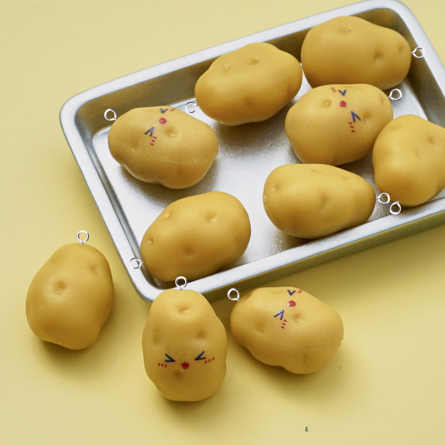 10 шт. милые Подвески в виде картофеля для изготовления ювелирных изделий из