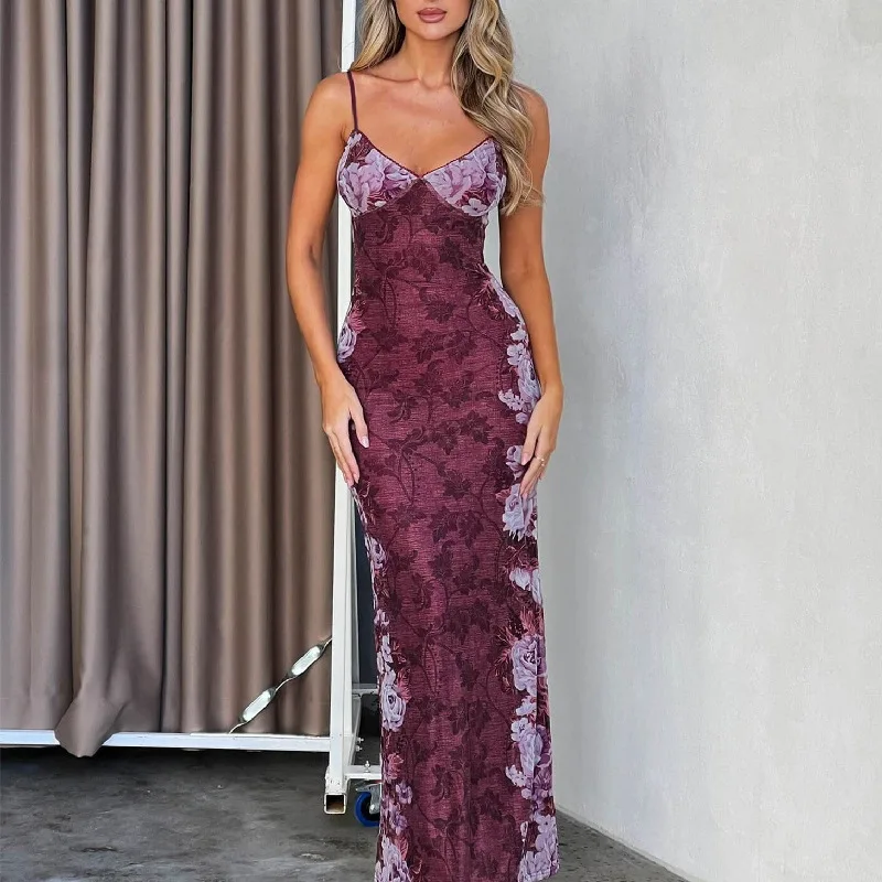

Vintage floral print slip dress