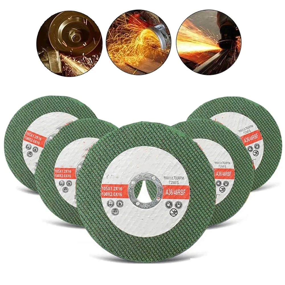 

5pcs Cutting Discs Resin Stainless Steel Grinding Wheel For 100 Angle Grinder For Grinding Carbide And Hard Steel Metal