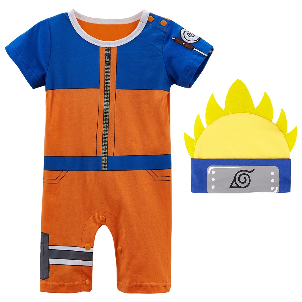 

Baby Boys Costume Romper Toddler Funny Cosplay Outfit Infant Cute Playsuit with Hat Cotton Clothes