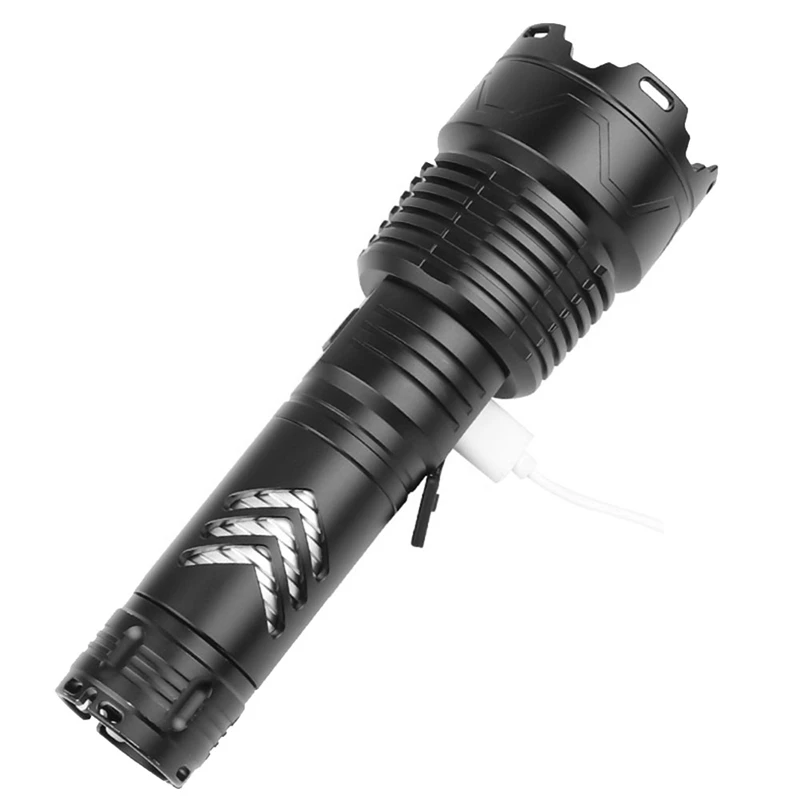 

LED Flashlight XHP160.8 Powerful Flashlight With Zoomable For Camping Hiking Emergencies