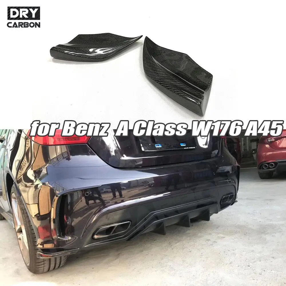 Для W176 задний бампер из углеродного волокна боковые сплиттеры спойлер крыло для