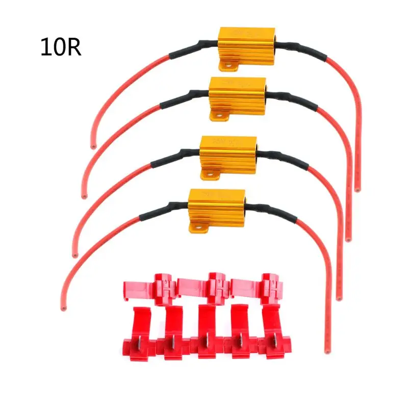 

2022 New LED Car Light Resistance 25W 6/8/10/25Ω Load Resistors for Turn Signal Lantern License Plate Lamp