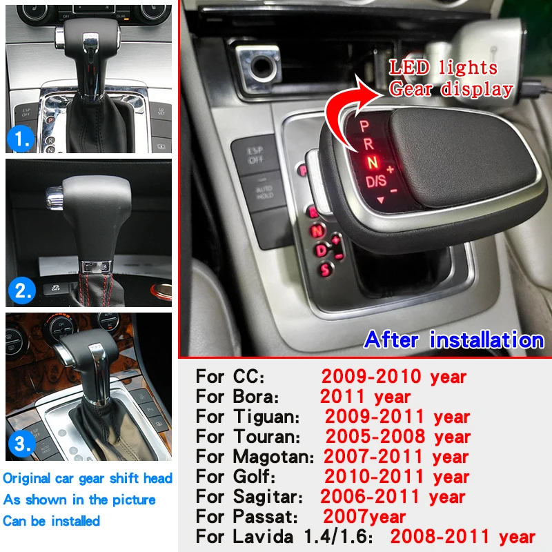 

Для volkswagen vw светодиодные фары ручка коробки передач автомобильные аксессуары ручка переключения передач для golf 7 gti 6 mk5 4 passat b6 b8 b7 tiguan mk8 polo
