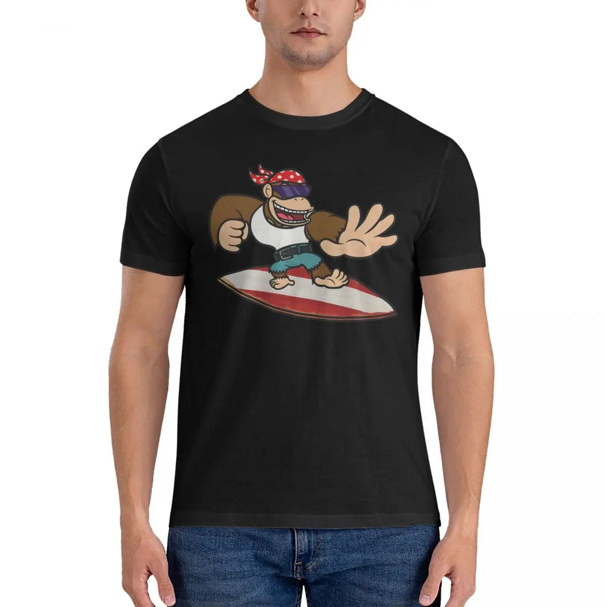 Забавная Мужская футболка с принтом обезьяны D-Donkey Kong Game забавная коротким