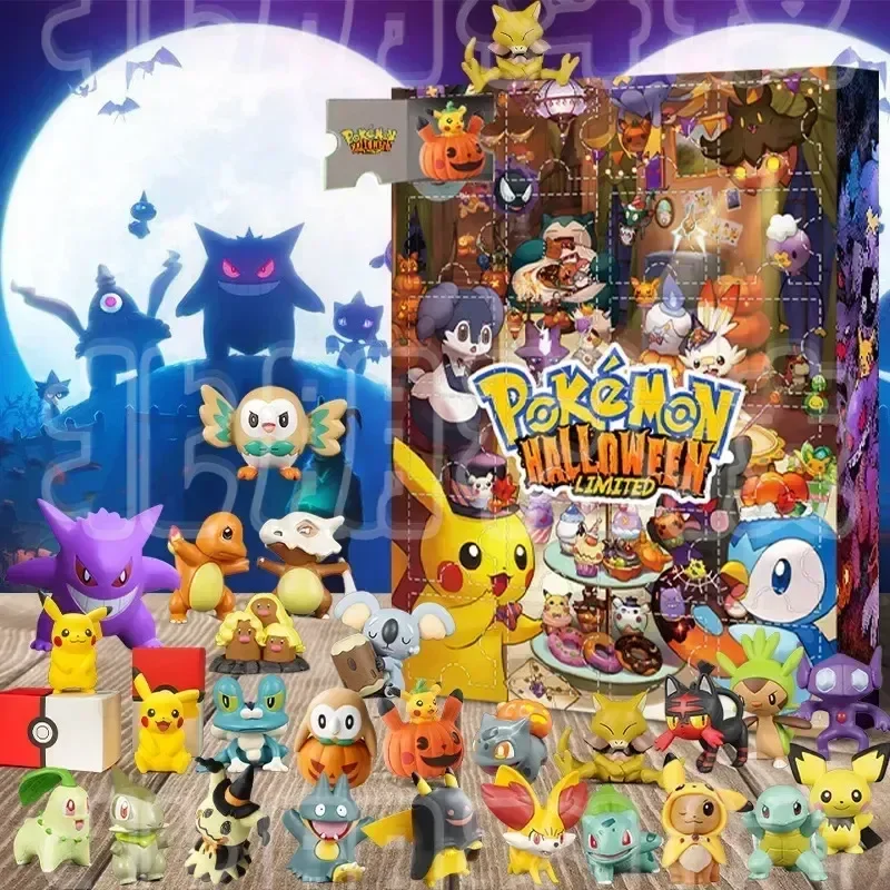 

2024 год, Покемон, календарь, Пикачу, рождественские Аниме фигурки, мини-коробка, Рождество, Адвент, обратный отсчет, украшения, игрушки, детские рождественские подарки