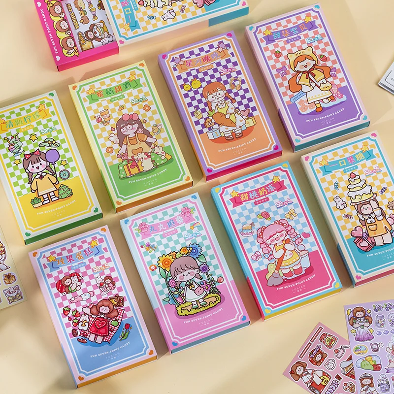 

8packs/LOT fun seven part sugar series fresh decoration DIY paper stickers