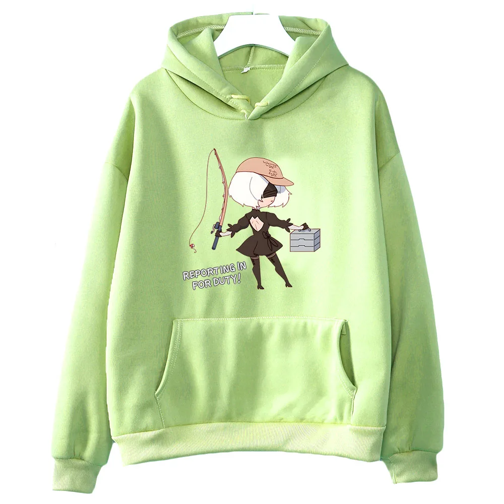 

Nie RAutomata Action Adventure Cartoon Hoodie WOMEN Manga/Comic Anime Clothes Sweatshirt Kawaii/Cute Hot Game Individualization