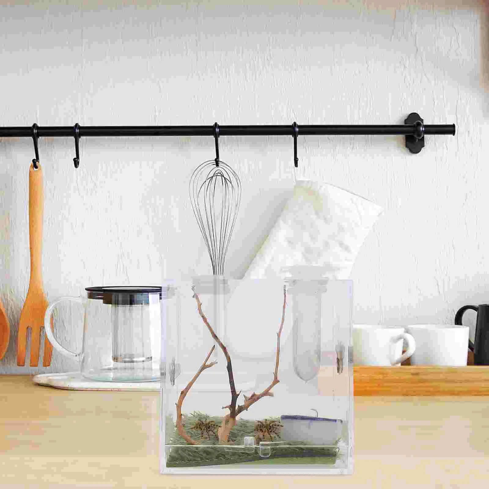 Стеклянный ящик для разведения паука мини-увлажнитель клетка-ловушка акриловый