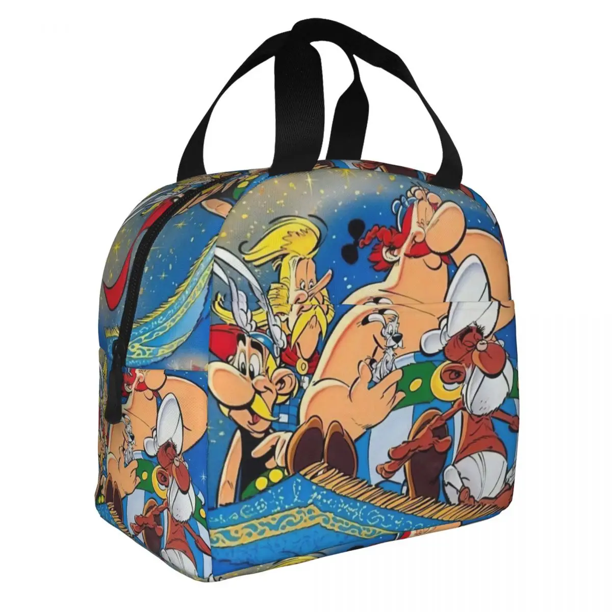 Asterix Obelix Lunch Bento Bags Portable Aluminum Foil thickened Thermal Cloth Lunch Bag for Women Men Boy