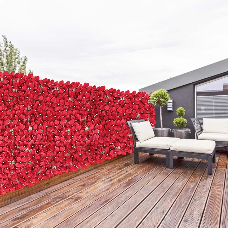 

Artificial Flower Wall Cherry Blossom Leaf Simulation Plant Fence Courtyard Fence Privacy Protection Guardrail Flower Fake Plant