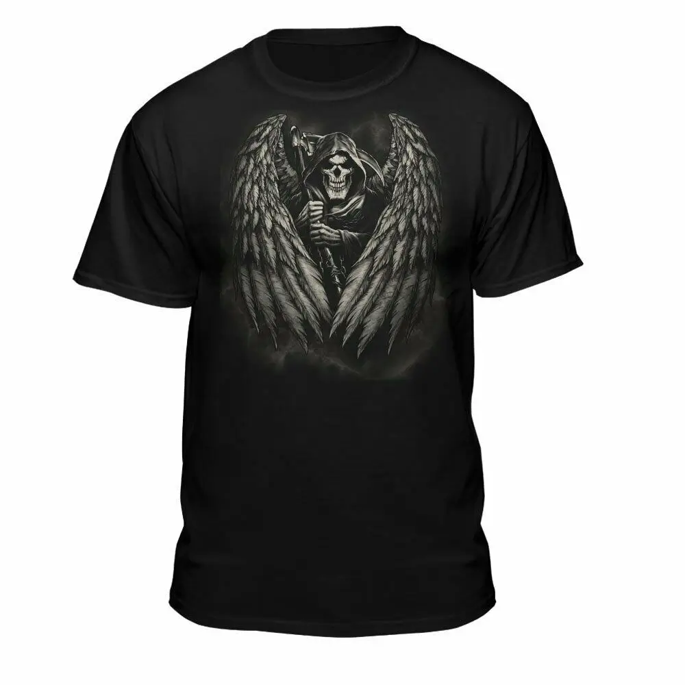 Вечный мужской Мрачный Жнец Teelocity Hate футболка с крылышками черный