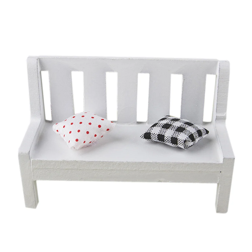 

Benchminiature Chair Mini Furniture Garden House Woodenfairy Decoration Recliner Toy Maniature Landscape Porch Park Ornament