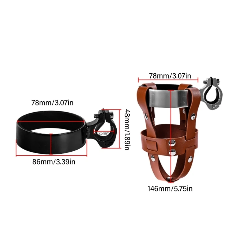 25UC Дорожный велосипед Держатель для бутылок с водой Винтажный кожаный держатель