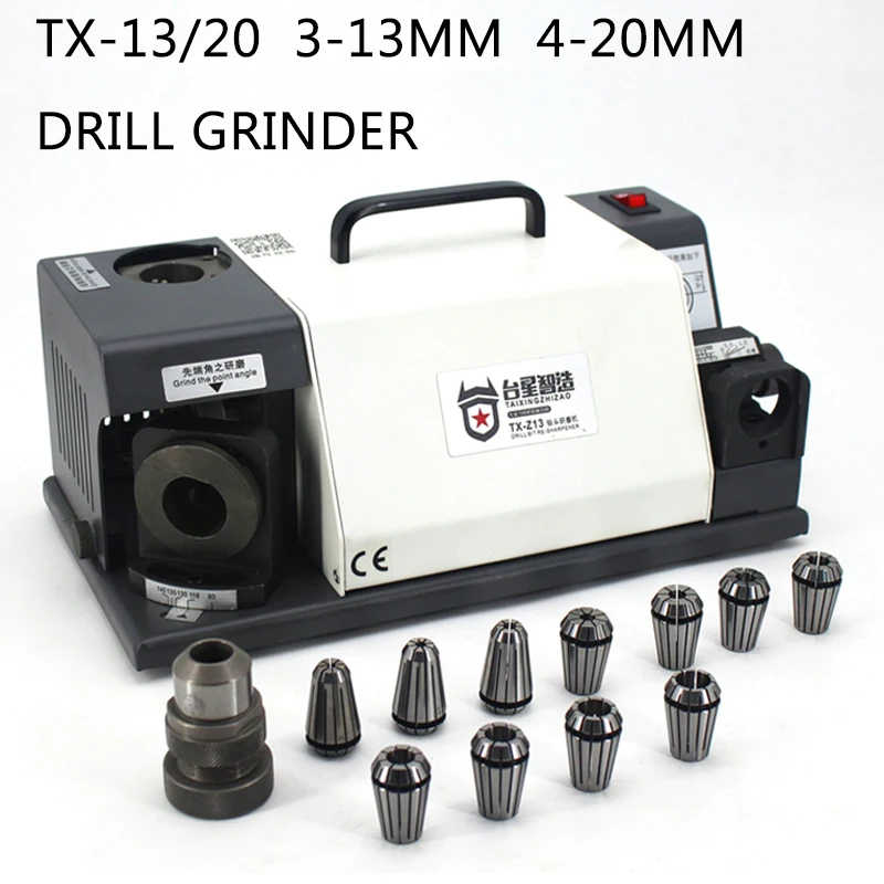 

220/110V Electric Drill Bit Grinder Fully Automatic High-Precision 3-13MM Twist Drill Bit Sharpener Grinding Machine 4-20MM 180W