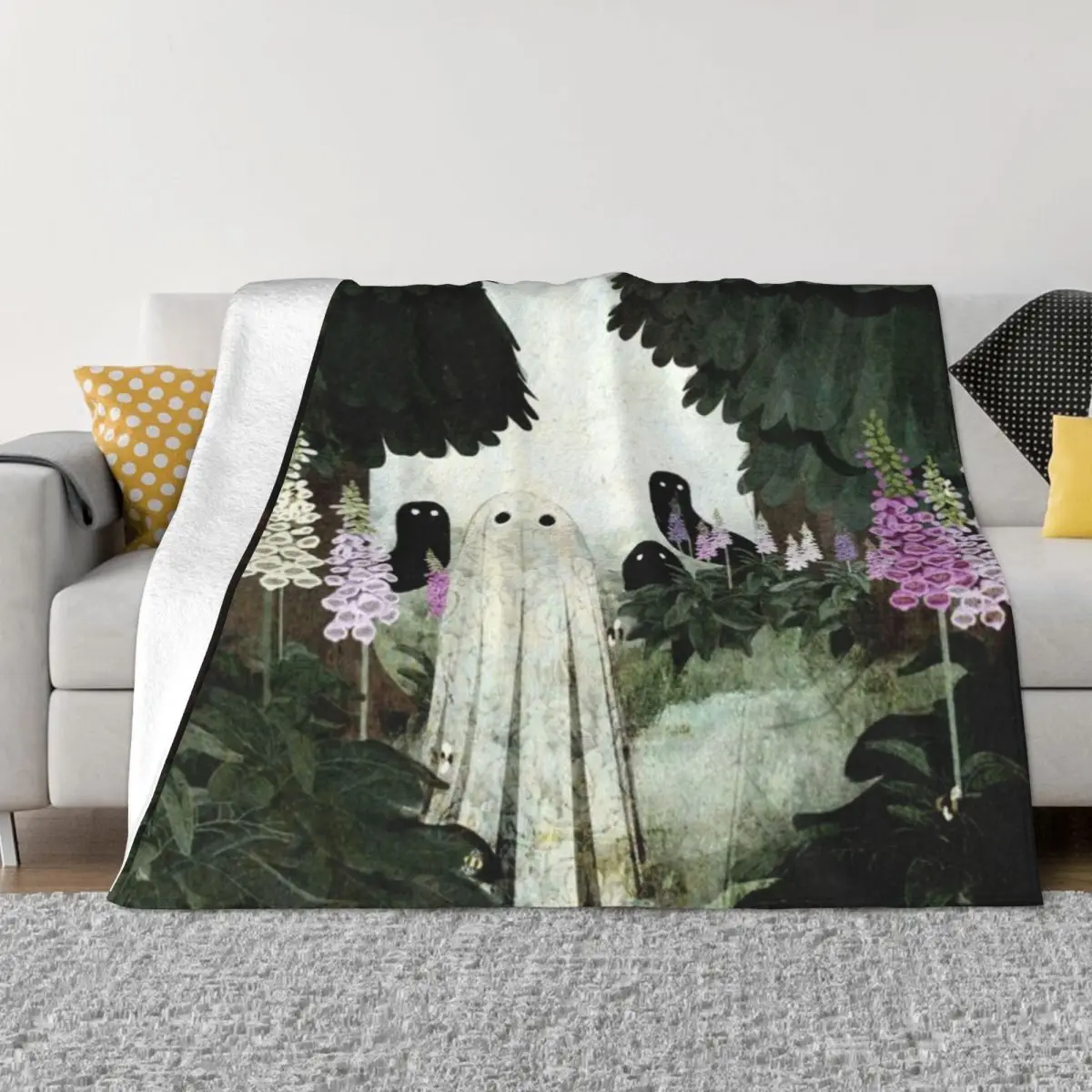 Foxglove Ghosts Ультрамягкое одеяло из микрофлиса