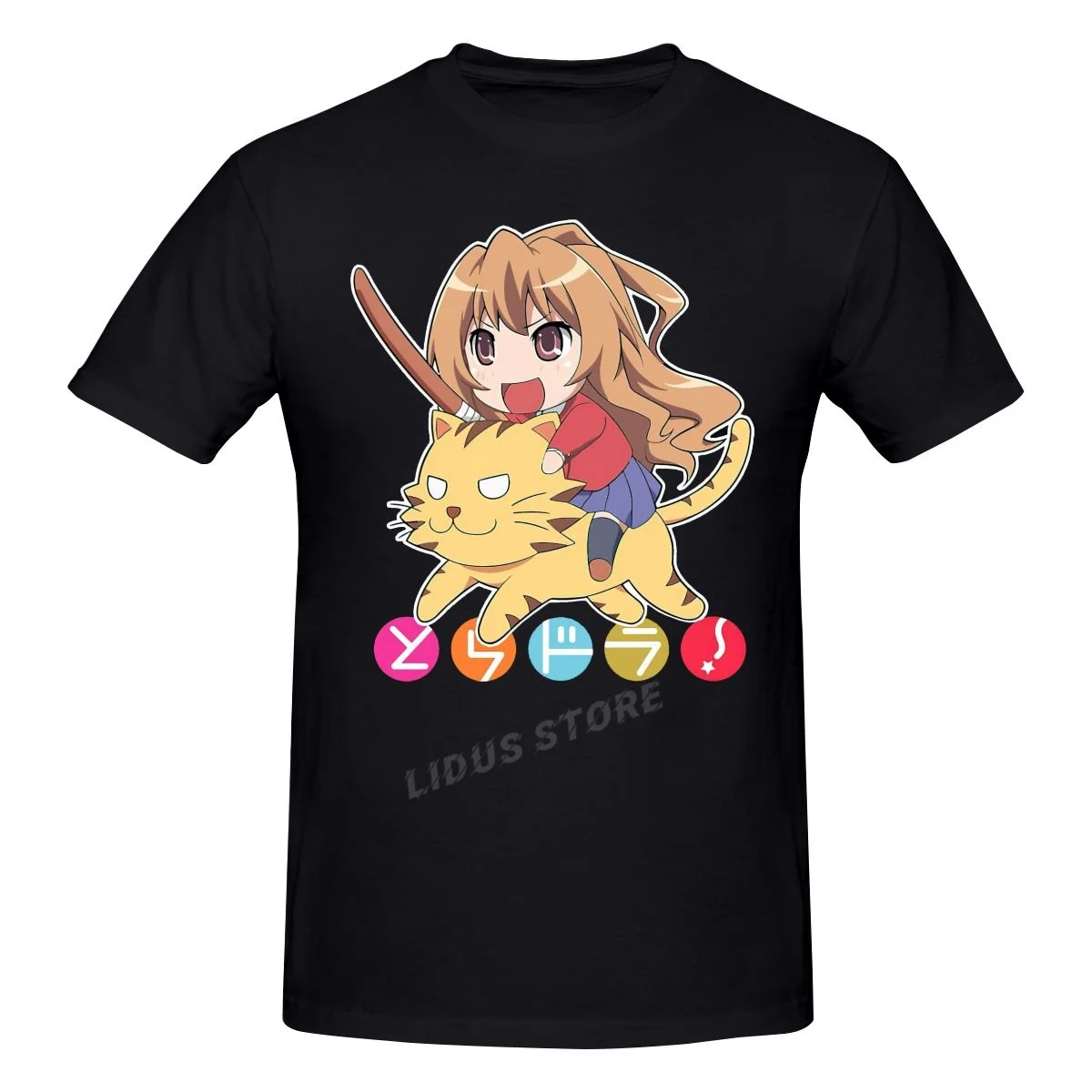 

hentai Toradora Chibi T shirt Harajuku Short Sleeve T-shirt 100% Cotton Graphics Tshirt Brands Tee Top