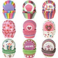 100pcs cupcake muffin paper cups liner baking muffin box cup case party tray cake decorating tools birthday party decor